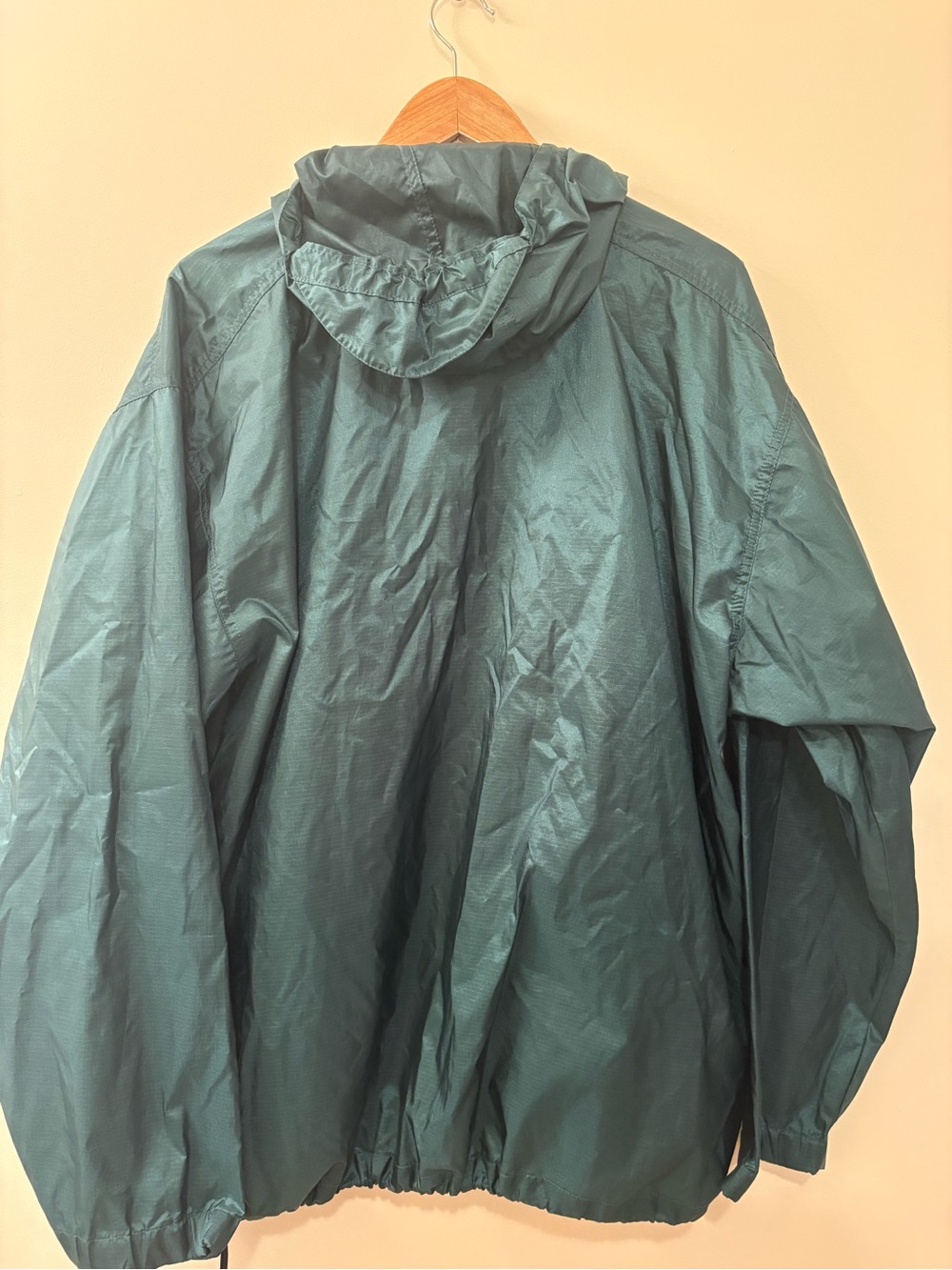 90s Vintage Green Eddie Bauer Hooded Windbreaker Anorak Jacket XL - Picture 5 of 7